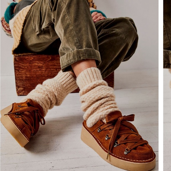 Free People Asher lace up mules size 38 tobacco color - Picture 2 of 6